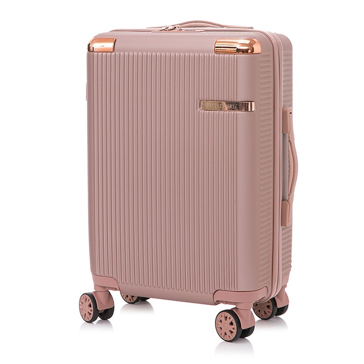 Куфар, Betlewski, ABS, 93 л, златист/розов