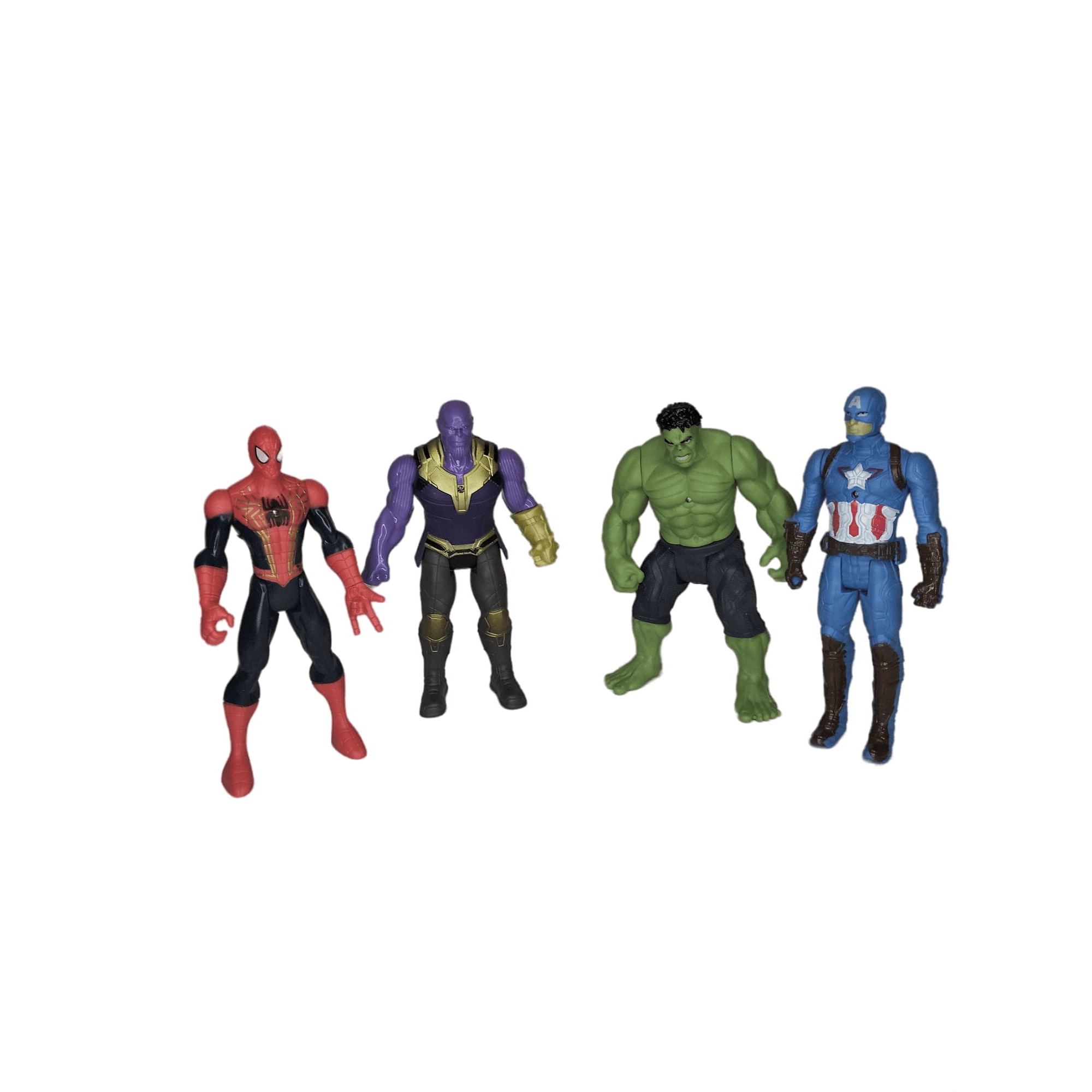 Set 4 Figurine Tip Avengers Cu Led Iron Man Hulk Captain Marvel Spider Man 16 Mc 2870