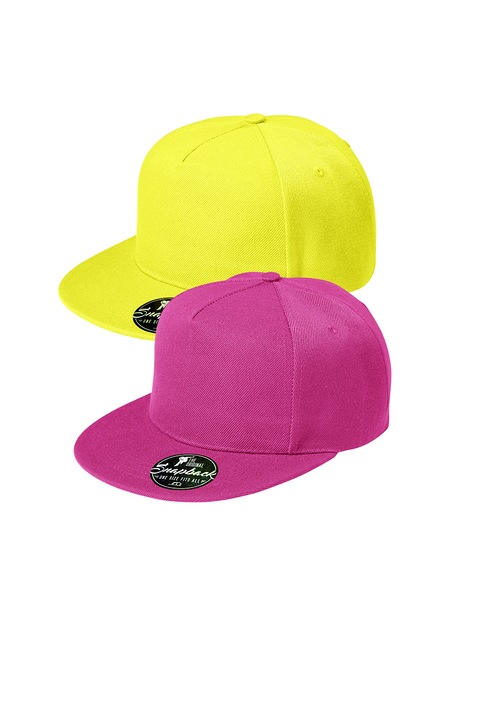 Set 2 sepci unisex Rap, 100% bumbac, marime universala, culori in set Albastru marin, Galben lamaie/Roz, Universal