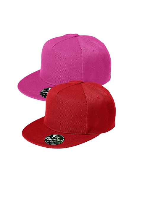 Set 2 sepci unisex Rap, 100% bumbac, marime universala, culori in set Albastru marin, Rosu/Roz, Universal