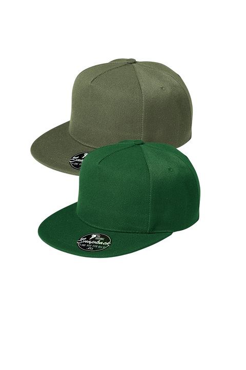 Set 2 sepci unisex Rap, 100% bumbac, marime universala, culori in set Albastru marin, Kaki/Verde sticla, Universal