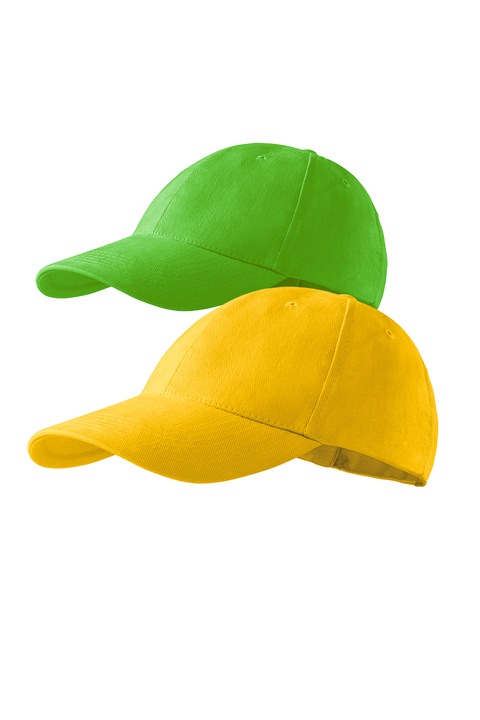 Set sepci unisex Malfini din bumbac, Galben/Verde mar, Universal