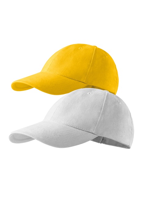 Set sepci unisex Malfini din bumbac, Alb/Galben, Universal