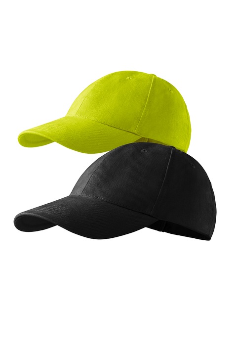 Set sepci unisex Malfini din bumbac, Negru/Verde lime, Universal