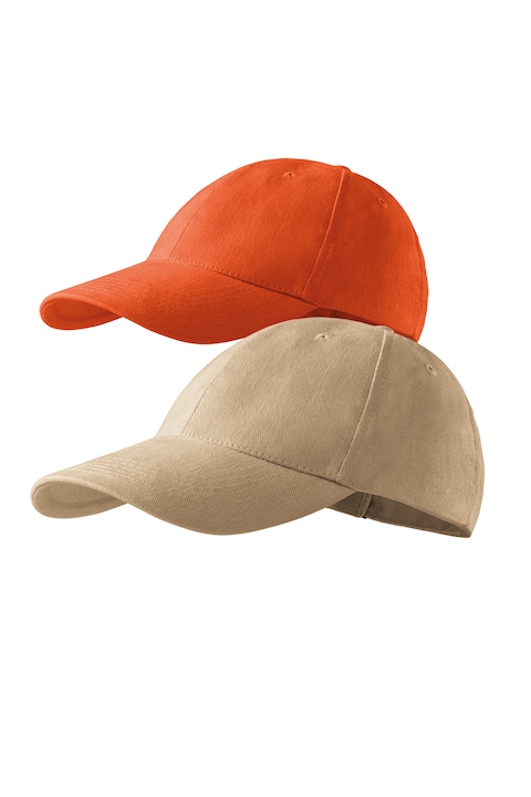 Set sepci unisex Malfini din bumbac, Portocaliu/Maro nisip, Universal