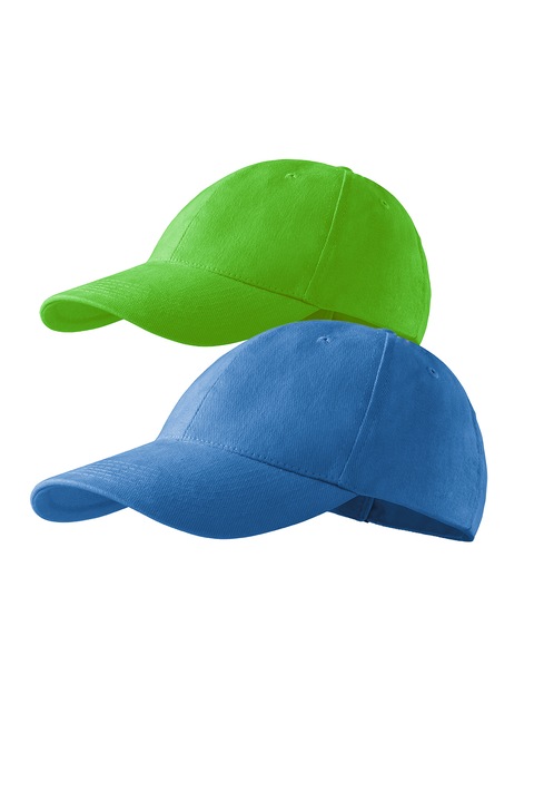 Set sepci unisex Malfini din bumbac, Albastru azur/Verde mar, Universal