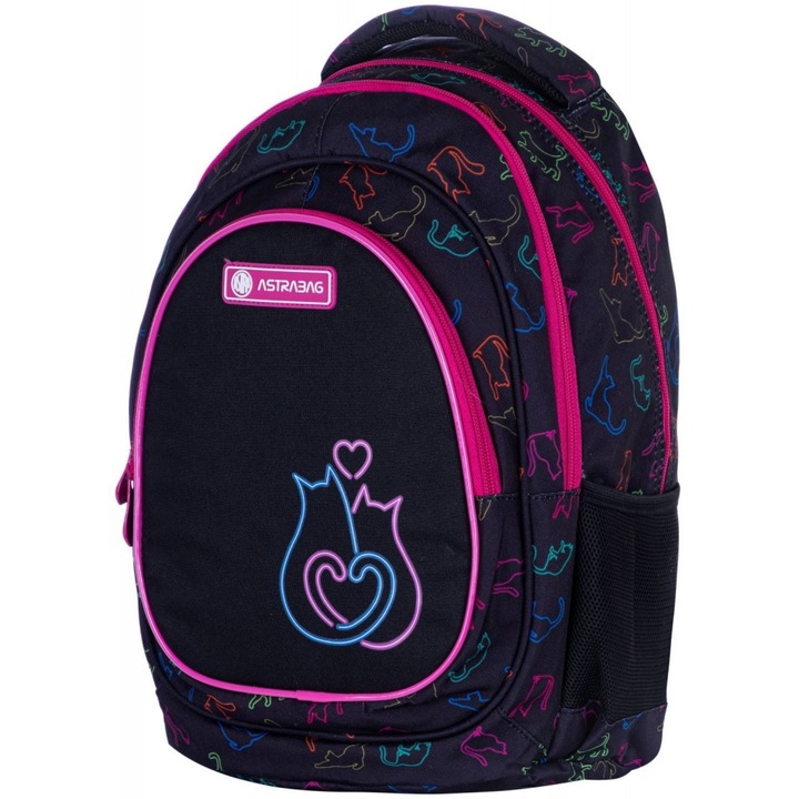 Rucsac de scoala, Astra, Dragoste de pisica, 39 x 28 x 15 cm