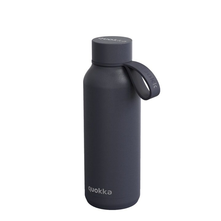 Termos Quokka, 510ml, inox, cu capac surub, gri, 210x72mm