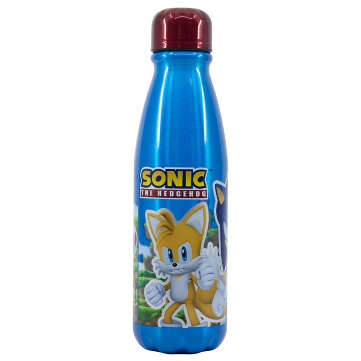 Бутилка модел Sonic X, Щора, Алуминий, 600 мл, Синя