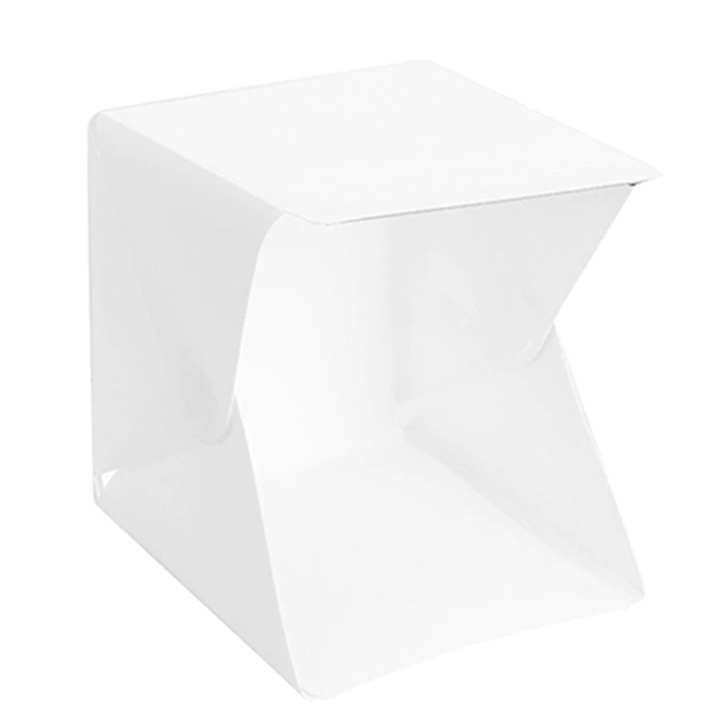 Преносим фото куб с вградени светодиоди за продуктова фотография, 30x30x33 см