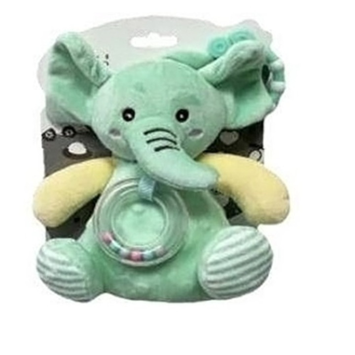 Tulilo plüss zenélő játék - zöld elefánt