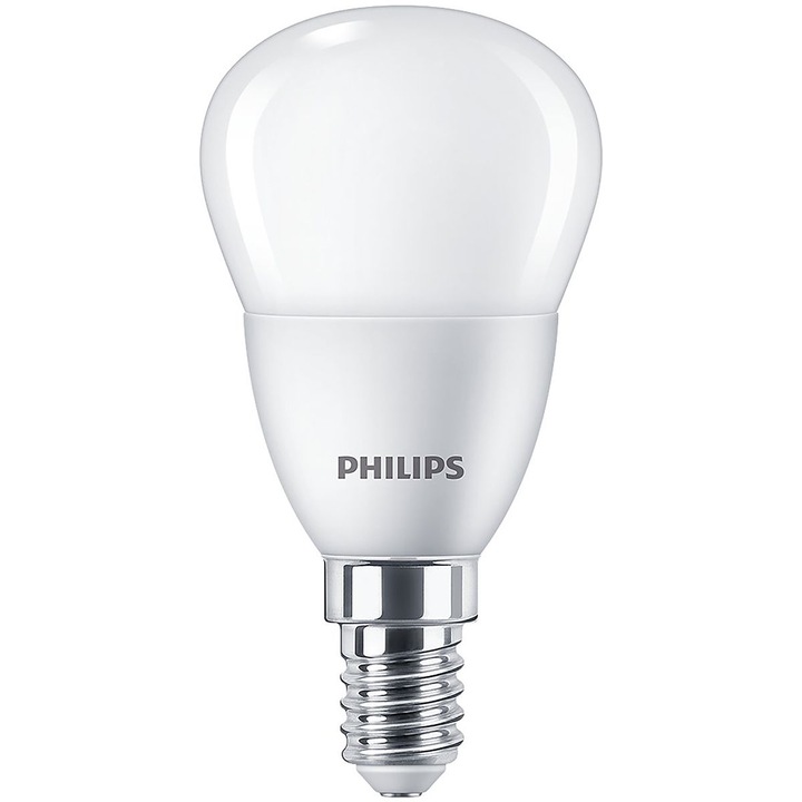 Bec LED Philips, E14, P45, 2.8W = 25W, 250lm, 2700K, Alb cald