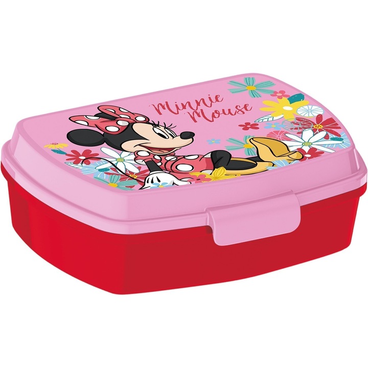 Minnie egér Sping Look uzsonnásdoboz, Disney, műanyag, egy rekesz