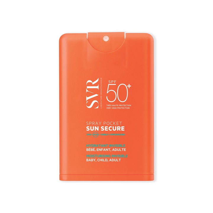 Spray de buzunar hidratant cu SPF50+, SVR, 20 ml