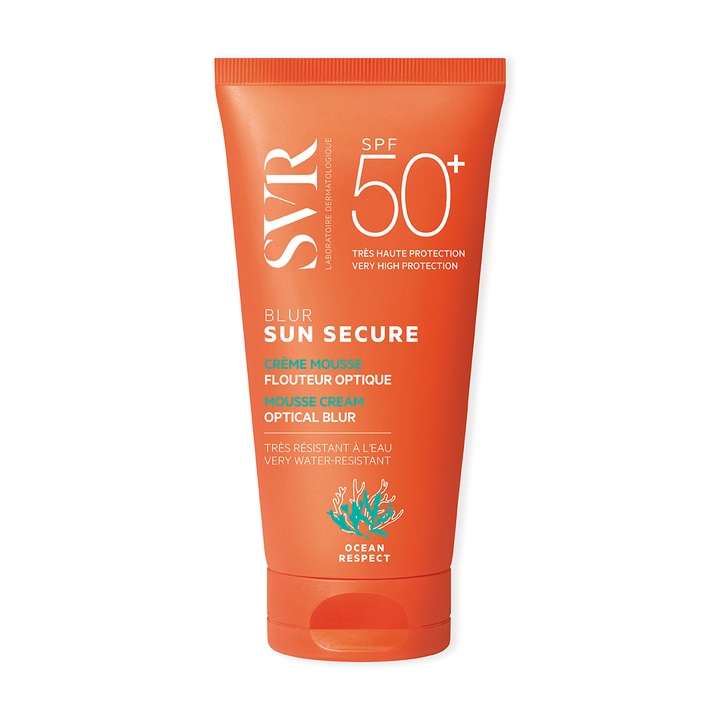 Crema spuma cu protectie solara SPF 50 + Sun Secure Blur, SVR, 50 ml