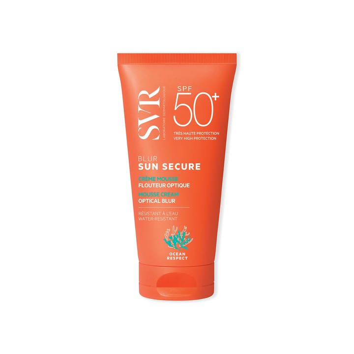Crema spuma cu protectie solara SPF 50 + Sun Secure Blur, SVR, 50 ml