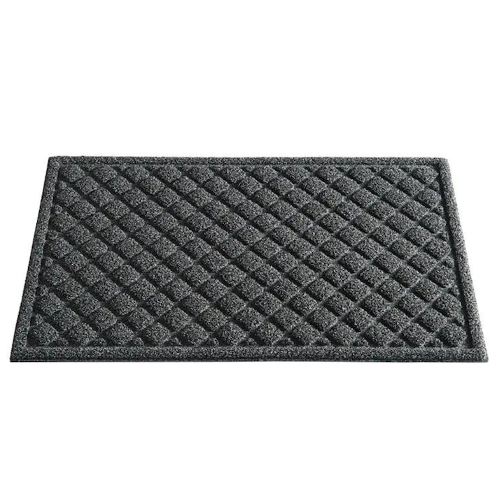 Covoras intrare, interior/exterior antiderapant, rezistent DM01, 75x45 cm Gri