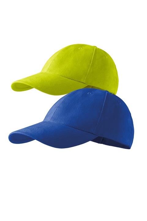 Set sepci unisex Malfini din bumbac, Albastru royal/Verde lime, Universal