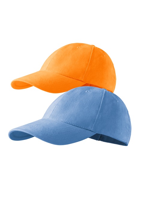 Set sepci unisex Malfini din bumbac, Portocaliu mandarina/Albastru deschis, Universal