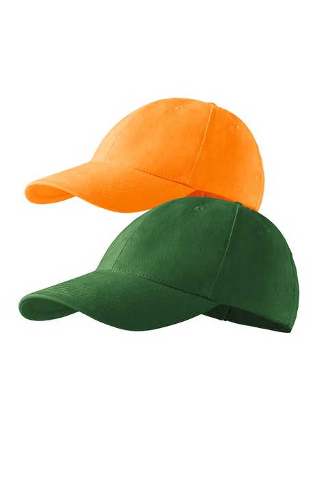 Set sepci unisex Malfini din bumbac, Portocaliu mandarina/Verde sticla, Universal