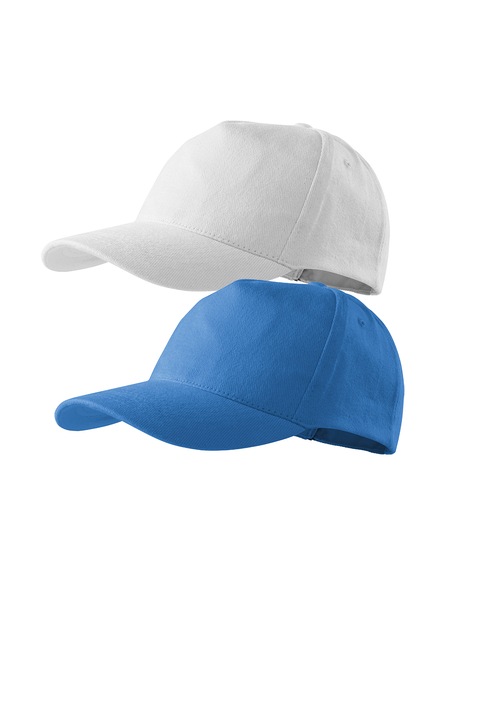 Set 2 sepci unisex 5p, 100% bumbac, universala, in set Alb, Alb/Albastru azur, Universal