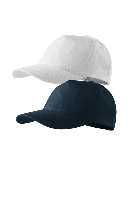 Set 2 sepci unisex 5p, 100% bumbac, marime universala, culori in set Alb, Albastru marin