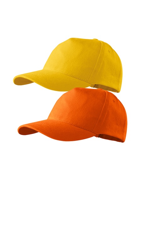 Set 2 sepci unisex 5p, 100% bumbac, marime universala, culori in set Galben, Portocaliu