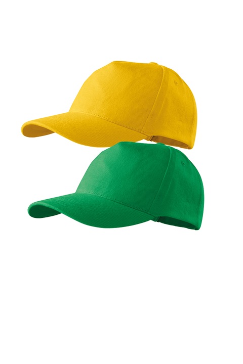 Set 2 sepci unisex 5p, 100% bumbac, marime universala, Galben/Verde Mediu, Universal