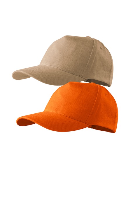 Set 2 sepci unisex 5p, 100% bumbac, marime universala, Portocaliu/Maro nisip, Universal
