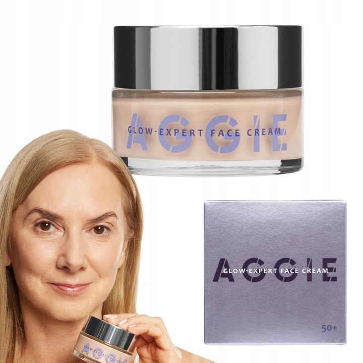 Crema Pentru Fata, Aggie, Anti-Aging si Iluminatoare, Cu Ulei de Jojoba si Glicerina, Pentru Ten Matur (50+), Hidratare Intensiva si Efect de Netezire a Ridurilor, 50 ml