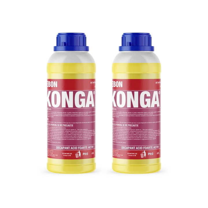 Set - 2 x Detartrant Parfumat 1L Uz Profesional Dilutie 1:10 - Elimina Depunerile de Piatra, Calcar si Rugina, Pentru Curatare Profesionala