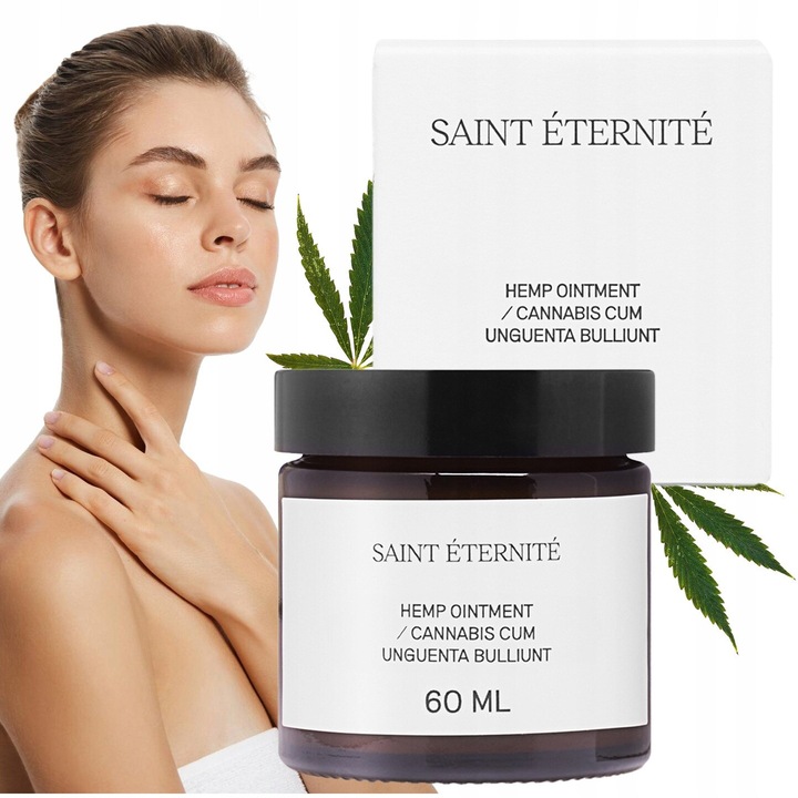 Unguent Natural cu Ulei de Canepa, Saint Éternité, Antiinflamator si Reparator, Hidratare Intensa, Pentru Piele Uscata, 60 ml