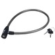 Lacat bicicleta cu cablu, Extol Craft, inchidere rapida prin apasare, 600 mm, 9395