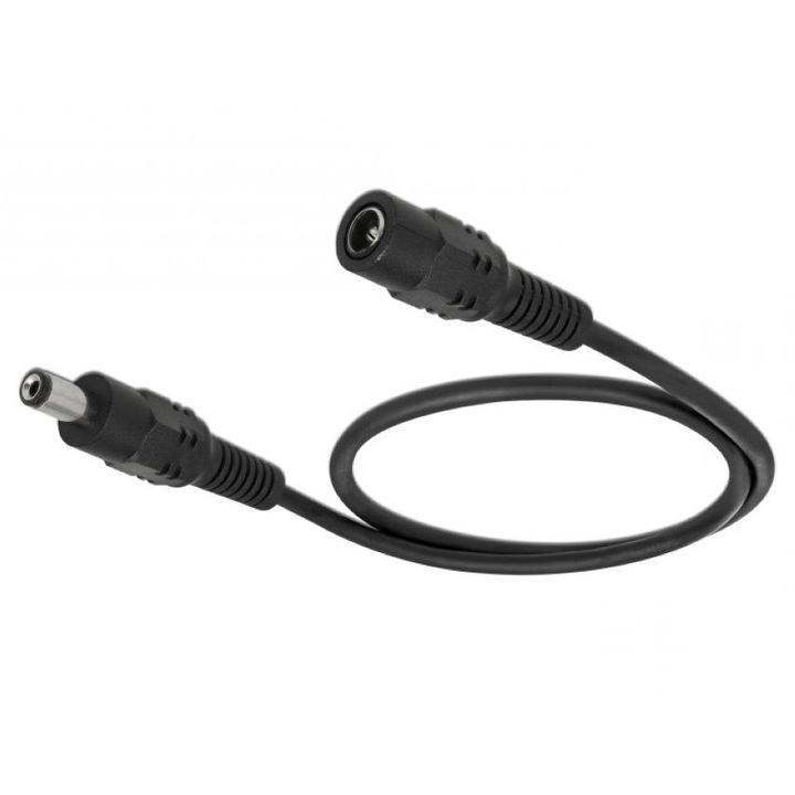 Cablu de alimentare DC, lungime 2 metri, mufa mama-tata, culoare neagra
