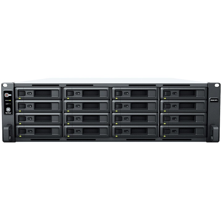Hálózatra csatlakoztatott tároló Synology RackStation RS2821RP+, processzor AMD RyzenTM V1500B 2,2 GHz, 4 GB DDR4, 16-rekeszes, 4 x Gigabit LAN, 2 x USB 3.2, 1 x bővítőport