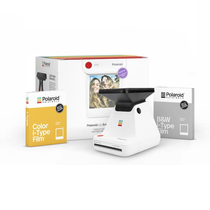 Polaroid Lab Everything Box, instant nyomtató, Android/IOS, Fehér + 16 db film