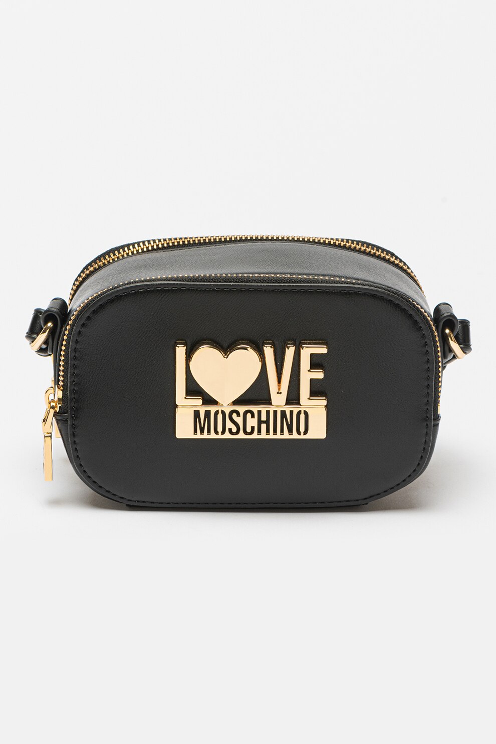 Love Moschino, Geanta crossbody cu compartimente multiple, Negru eMAG.ro