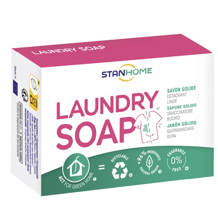 Sapun solid pentru pete dificile, lana, matase, casmir, Stanhome, Laundry soap, 100 g