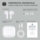 Casti wireless bluetooth, Zoopie®NEOplus, audio, earbuds in ear, fara fir, sport, alergare, cu microfon, casti true wireless, pentru telefon, control touch, asistent vocal, universale, Bluetooth 5.3, alb
