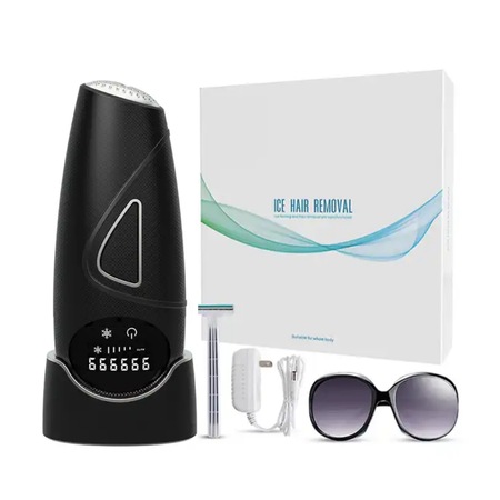 Epilator IPL, epilare definitiva, 2 trepte pulsare, 48W, gama Premium, 999.999 pulsatii, automat/manual, pentru barbati si femei, cu laser, pentru corp, brate, picioare, axila, facial si inghinal, negru