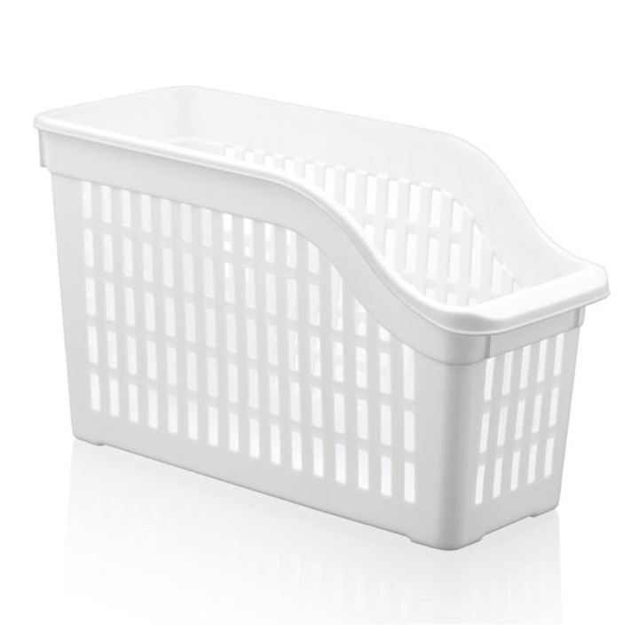 Organizator depozitare frigider, plastic, alb, 30 x 12,8 x 14,1 cm