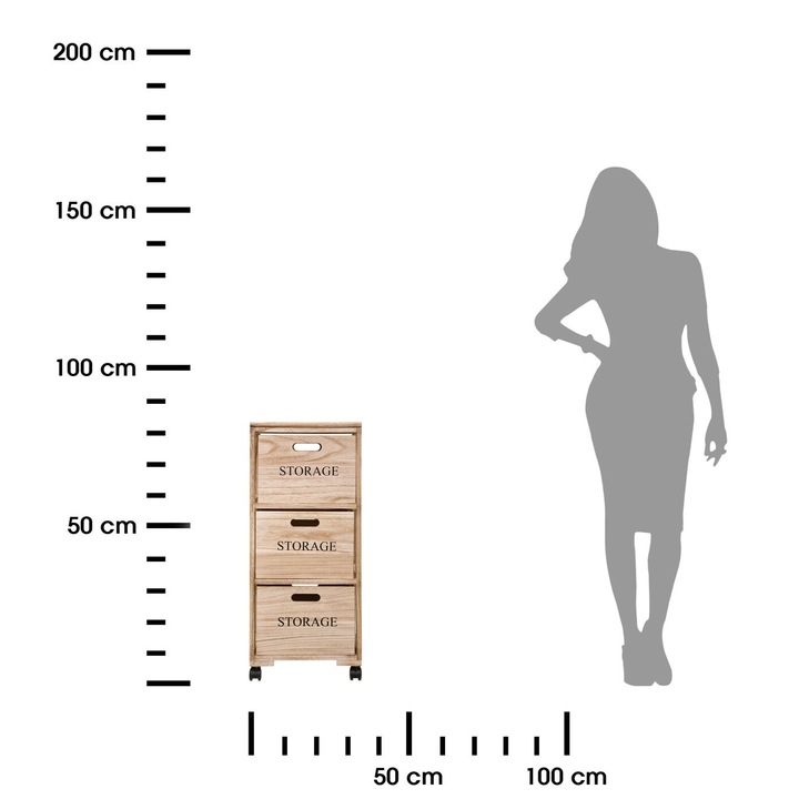 Comoda, 5five Simply Smart, Lemn, 82x34x31.5 cm, Maro/Negru