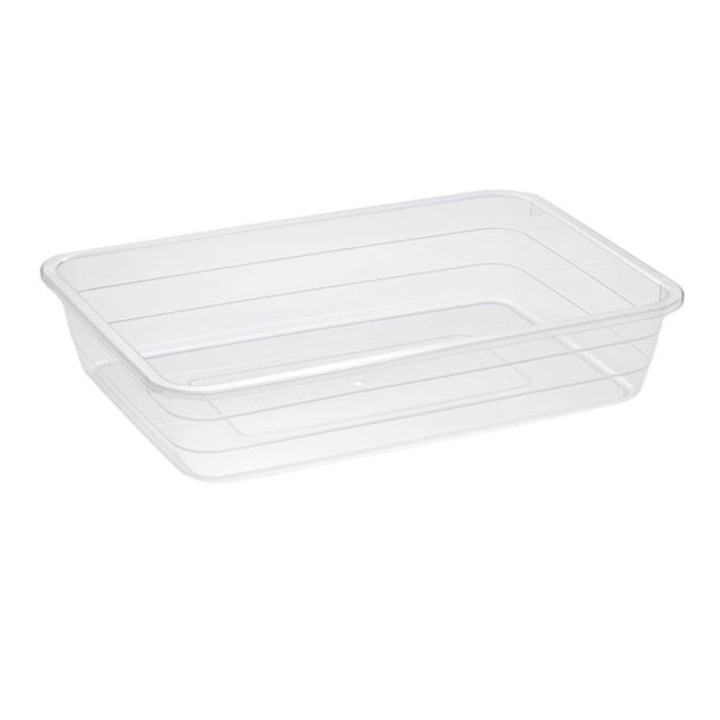 Organizator frigider, plastic, transparent, 35,7 x 25 x 7 cm