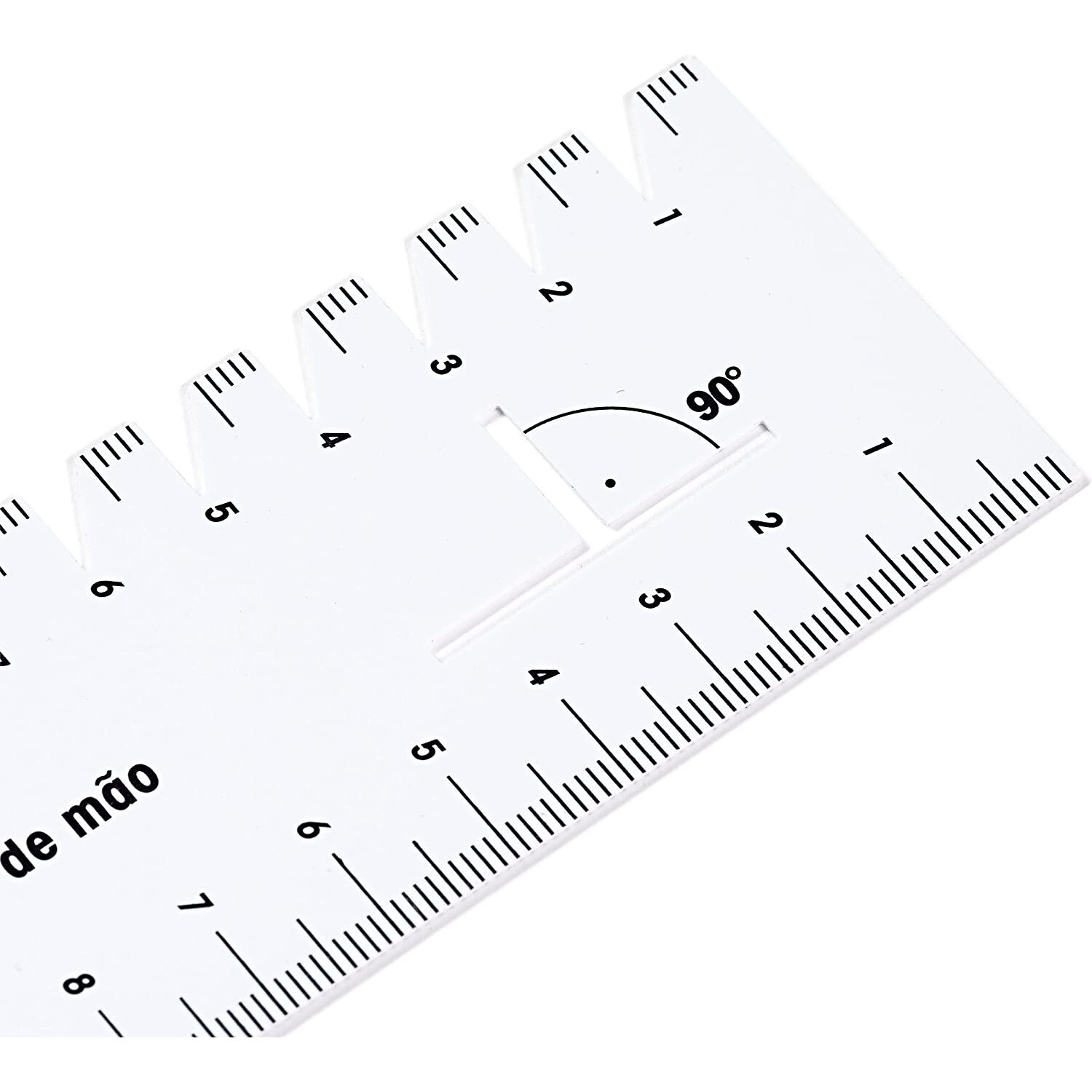 Mini rigla croitorie flexibila pentru cusaturi, cu marcaje 90 grade ...