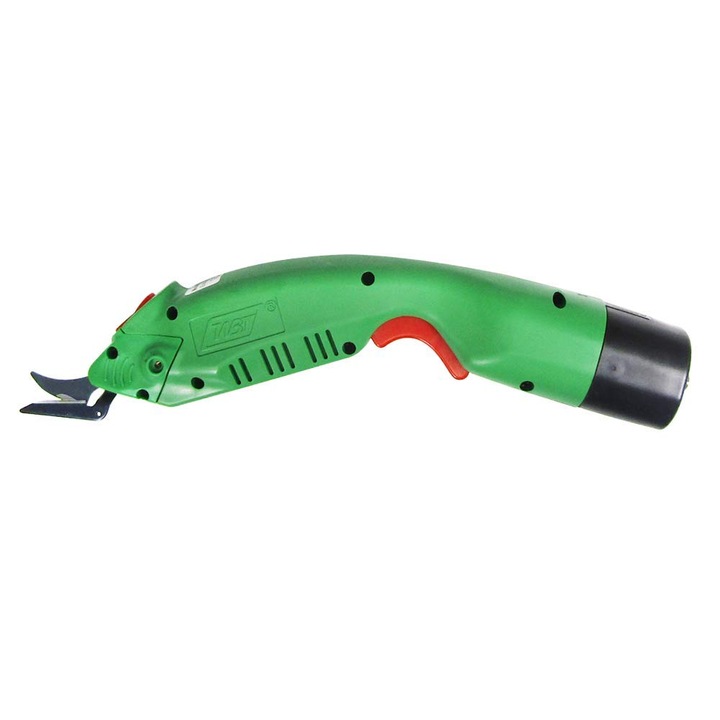 Акумулаторна електрическа ножица WBT2, за текстил, килими, дунапрен, картон, с включени 2 глави