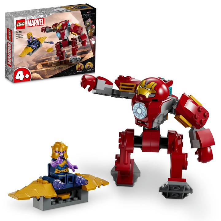 LEGO® Marvel - Iron Man Hulkbuster vs Thanos 76263, 66 piese