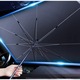 Összecsukható automatikus napernyő, autóhoz, esernyő formájú, 120 cm x 60 cm, UV-álló, fekete-ezüst