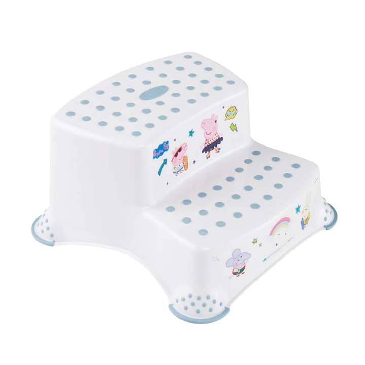Scaunel Inaltator WC in Doua Trepte Suprafata antiderapanta Igor 40 x 37 x 21 cm Keeeper Peppa Pig