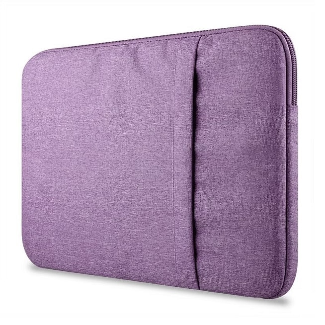 Husa de Protectie si Transport Laptop/Tableta, Dimensiune 15" Inch, Poliester/Impermeabil/Captusit la interior cu burete antisoc, Inchidere cu fermoar, Buzunar lateral, Compatibil Apple MacBook, Asus, Acer, Dell, Huawei, Mov/Violet