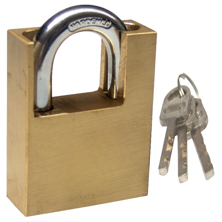 Lacat de Alama cu Protectie Sita, 60 mm